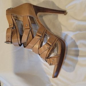 Michael Kors Tan strappy heels size 10